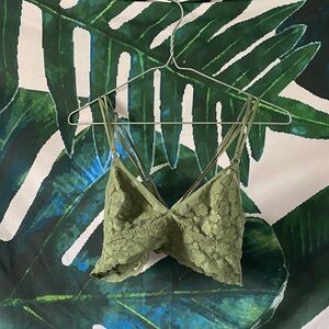 aerie Olive Lace Bralette